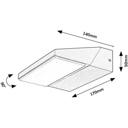 Rabalux - LED Vanjska zidna svjetiljka LED/13W/230V IP65 crna