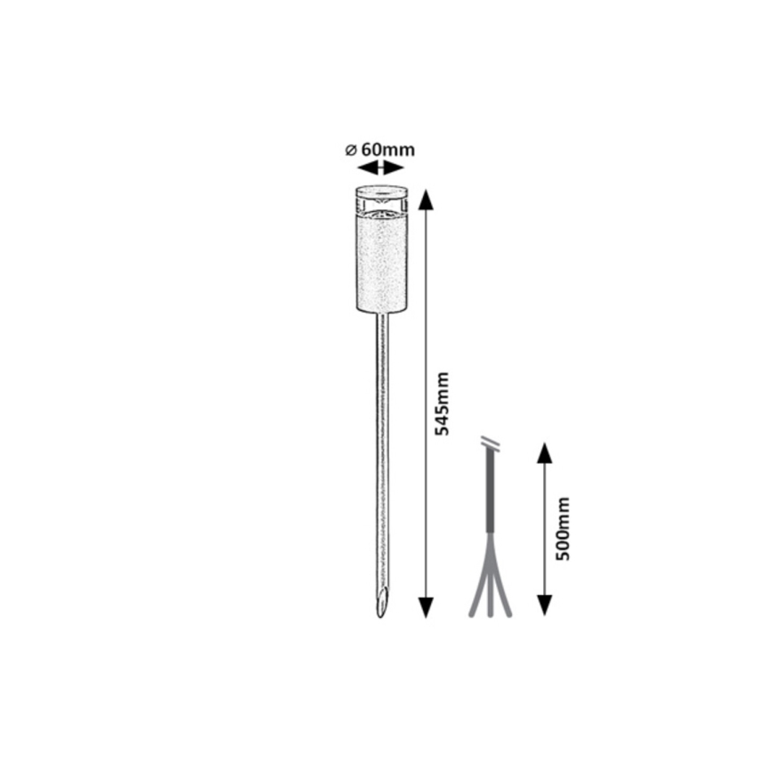 Rabalux - Vanjska lampa 1xGU10/10W/230V IP54 54,5 cm antracit
