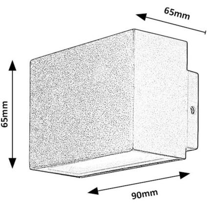 Rabalux - LED Vanjska zidna svjetiljka LED/7W/230V IP54 crna