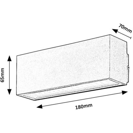 Rabalux - LED Vanjska zidna svjetiljka LED/10W/230V IP54 crna