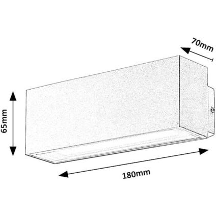 Rabalux - LED Vanjska zidna svjetiljka LED/10W/230V IP54 bijela