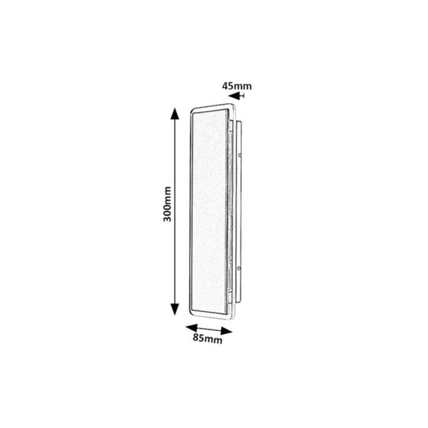 Rabalux - LED vanjsko zidno svjetlo LED/18W/230V IP54 crno