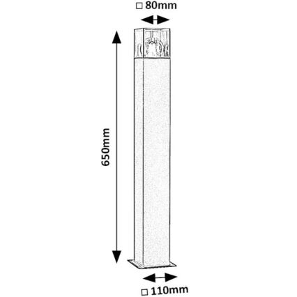 Rabalux - Vanjska lampa 1xE27/60W/230V IP54 crna