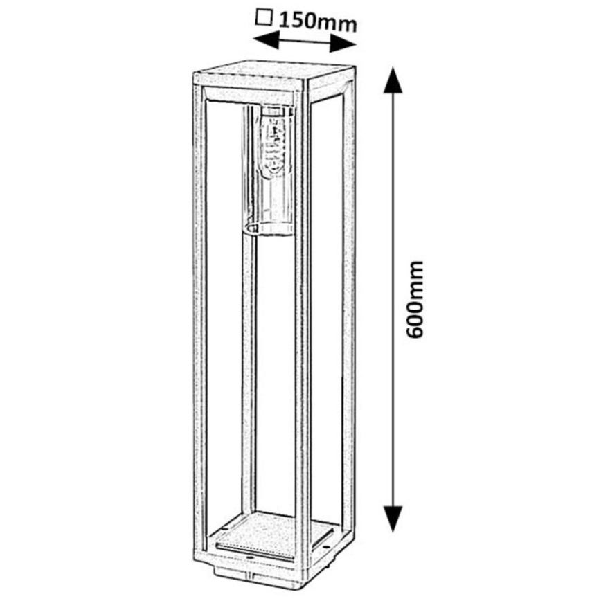 Rabalux - Vanjska lampa 1xE27/15W/230V IP54 crna
