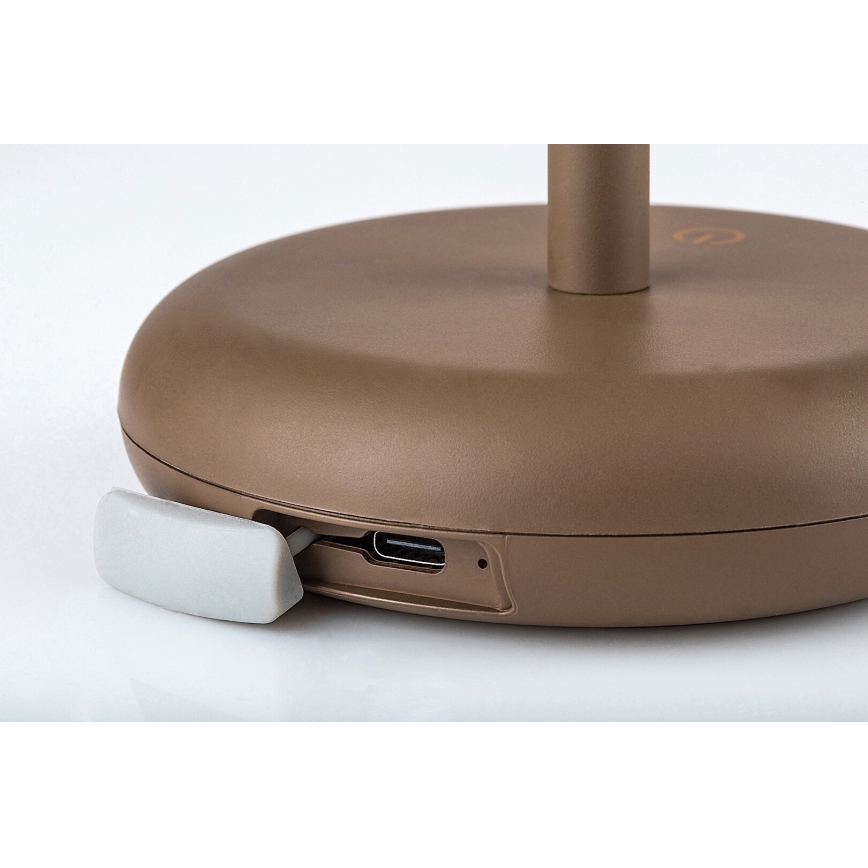 Rabalux - LED vanjska punjiva lampa s prigušivanjem LED/6W/5V IP44 1800 mAh smeđa