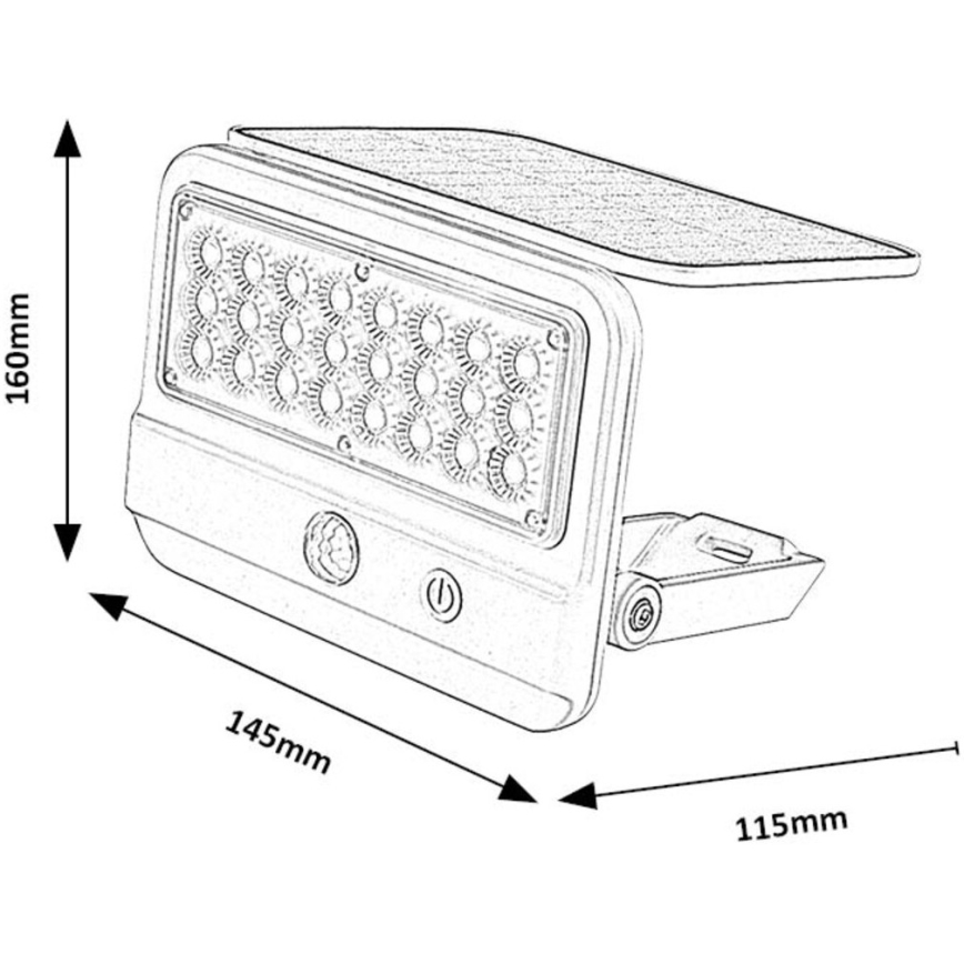 Rabalux - LED Solarna zidna svjetiljka sa senzorom LED/7W/3,7V IP54 bijela