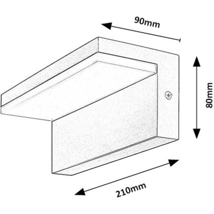 Rabalux - LED Vanjska zidna svjetiljka LED/10W/230V IP54 crna