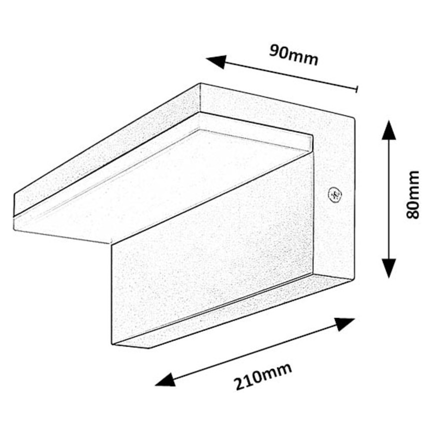 Rabalux - LED Vanjska zidna svjetiljka LED/10W/230V IP54 crna