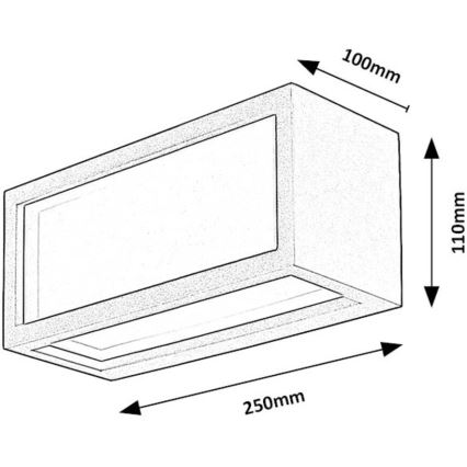 Rabalux - LED Vanjska zidna svjetiljka LED/10W/230V IP54 crna