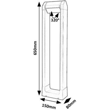 Rabalux - LED Vanjska lampa LED/8W/230V IP54