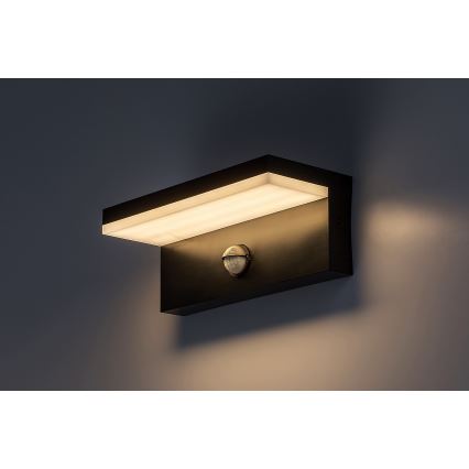 Rabalux - LED Vanjska zidna svjetiljka sa senzorom LED/9W/230V 2700/4000/6500K IP54 crna