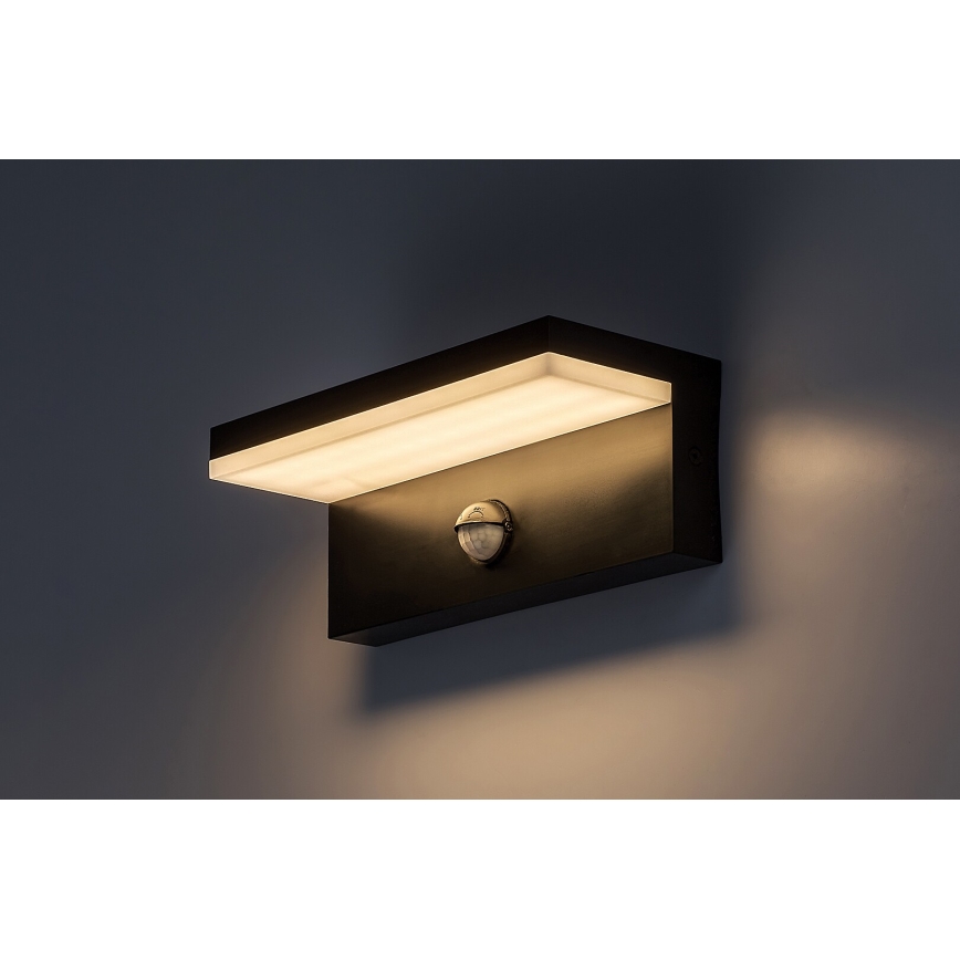 Rabalux - LED Vanjska zidna svjetiljka sa senzorom LED/9W/230V 2700/4000/6500K IP54 crna