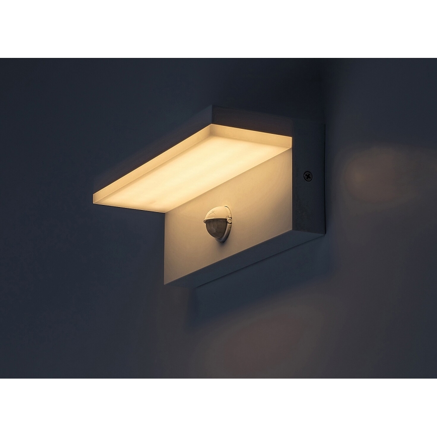 Rabalux - LED vanjsko zidno svjetlo sa senzorom LED/9W/230V 2700/4000/6500K IP54 bijela