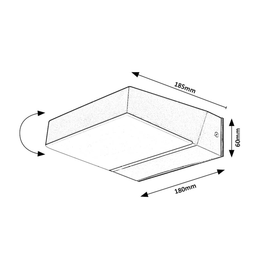 Rabalux - LED Vanjska zidna svjetiljka LED/14W/230V 2700/4000/6500K IP54