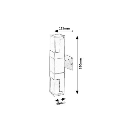Rabalux - LED Vanjska zidna svjetiljka LED/12W/230V 2700/4000/6000K IP54