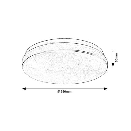 Rabalux - LED stropno svjetlo za kupaonicu LED/12W/230V 3000/4000/6000K IP44 promjer 24 cm