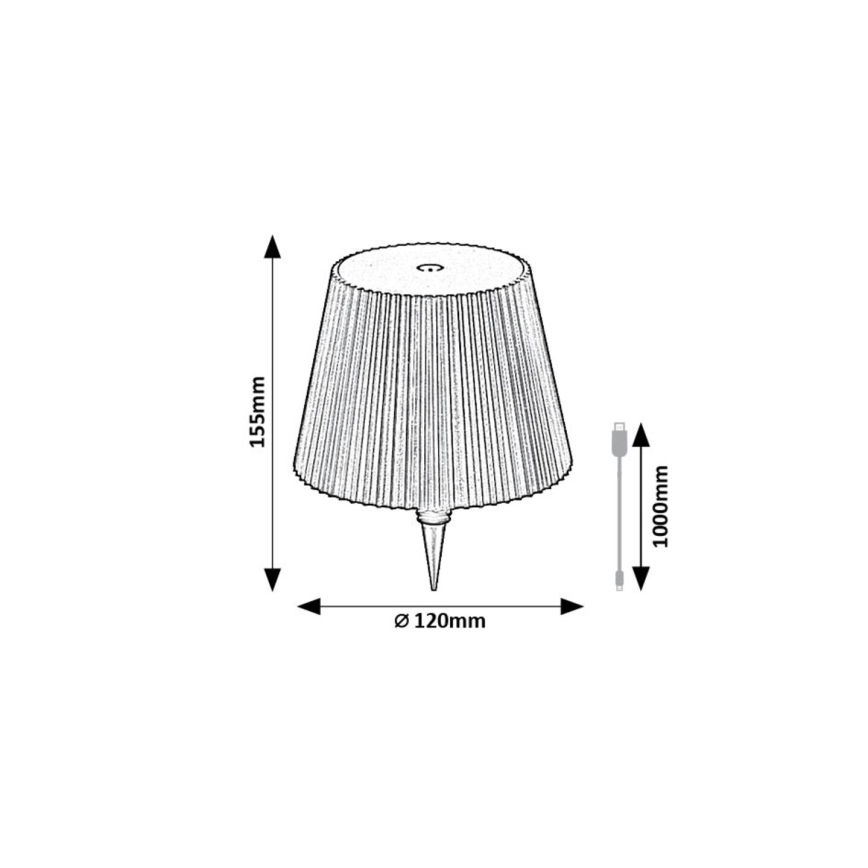 Rabalux - LED Prigušivo punjivo sjenilo za bocu LED/2W/5V IP44