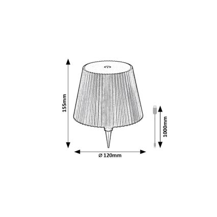Rabalux - LED svjetiljka za bocu s prigušivanjem, punjiva LED/2W/5V 2000 mAh IP44