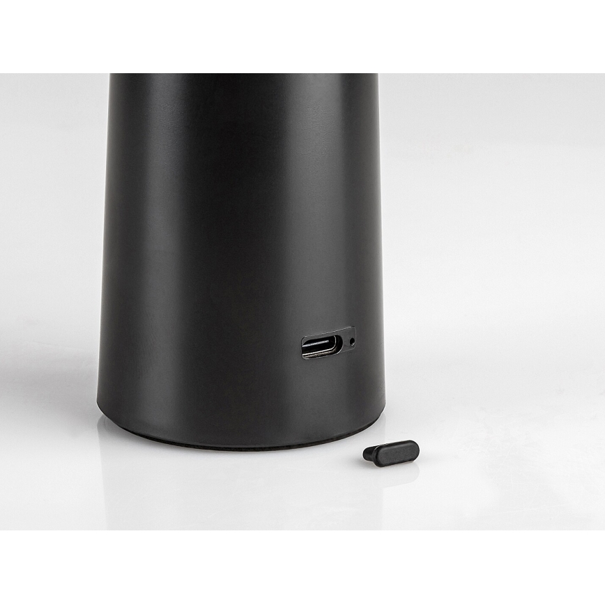 Rabalux - LED Prigušiva punjiva dodirna stolna lampa POLPERRO LED/3W/3,7V 1200mAh crna
