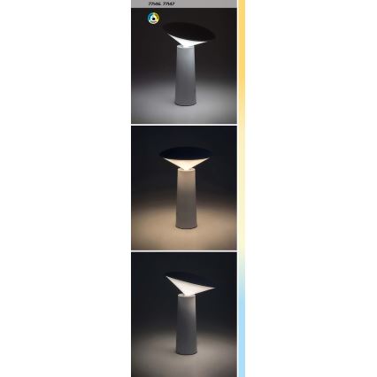 Rabalux - LED Prigušiva punjiva dodirna stolna lampa POLPERRO LED/3W/3,7V 1200mAh crna