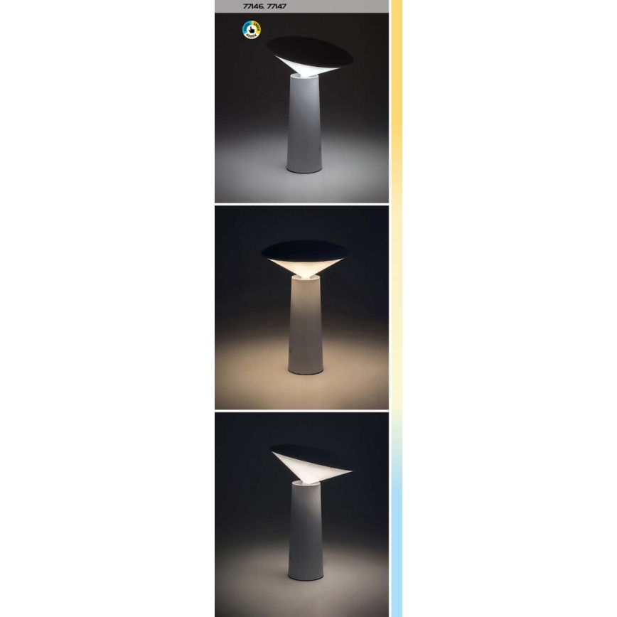 Rabalux - LED Prigušiva punjiva dodirna stolna lampa POLPERRO LED/3W/3,7V 1200mAh crna
