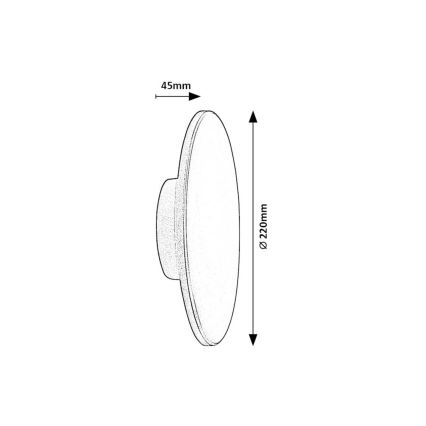 Rabalux - LED vanjsko zidno svjetlo 15W/230V 2700/4000/6500K IP65 crna