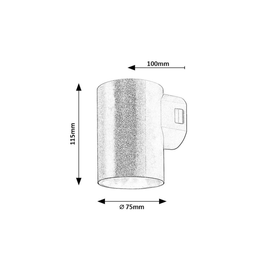 Rabalux - LED vanjsko zidno svjetlo LED/9W/230V 2700/4000/6500K IP65 crna