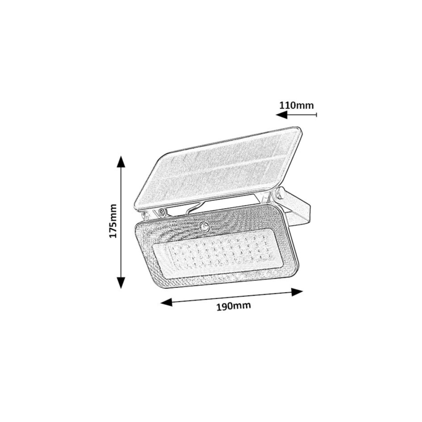 Rabalux - LED Solarni reflektor sa senzorom LED/8W/3,7V 3000/4000/6500K IP65