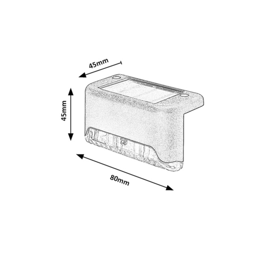 Rabalux - SET 4x LED solarne zidne svjetiljke sa senzorom sumraka LED/0,06W/1,2V 300 mAh IP44
