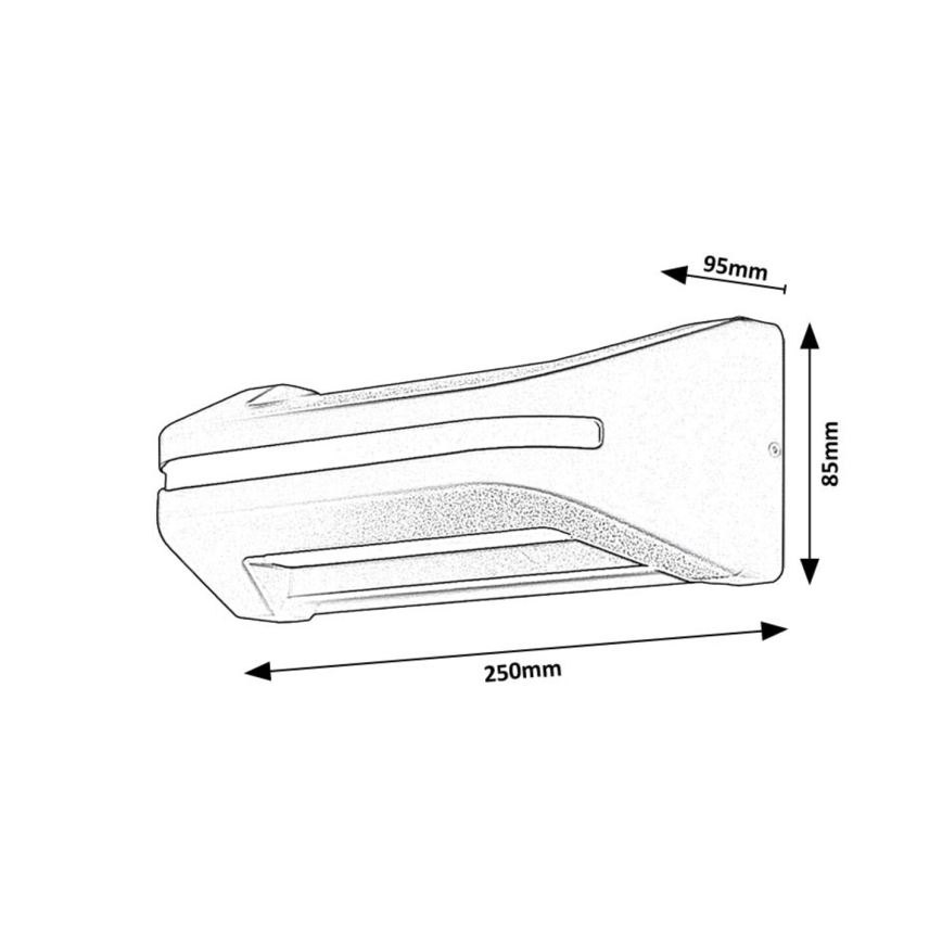 Rabalux - LED Vanjska zidna svjetiljka LED/20W/230V IP54