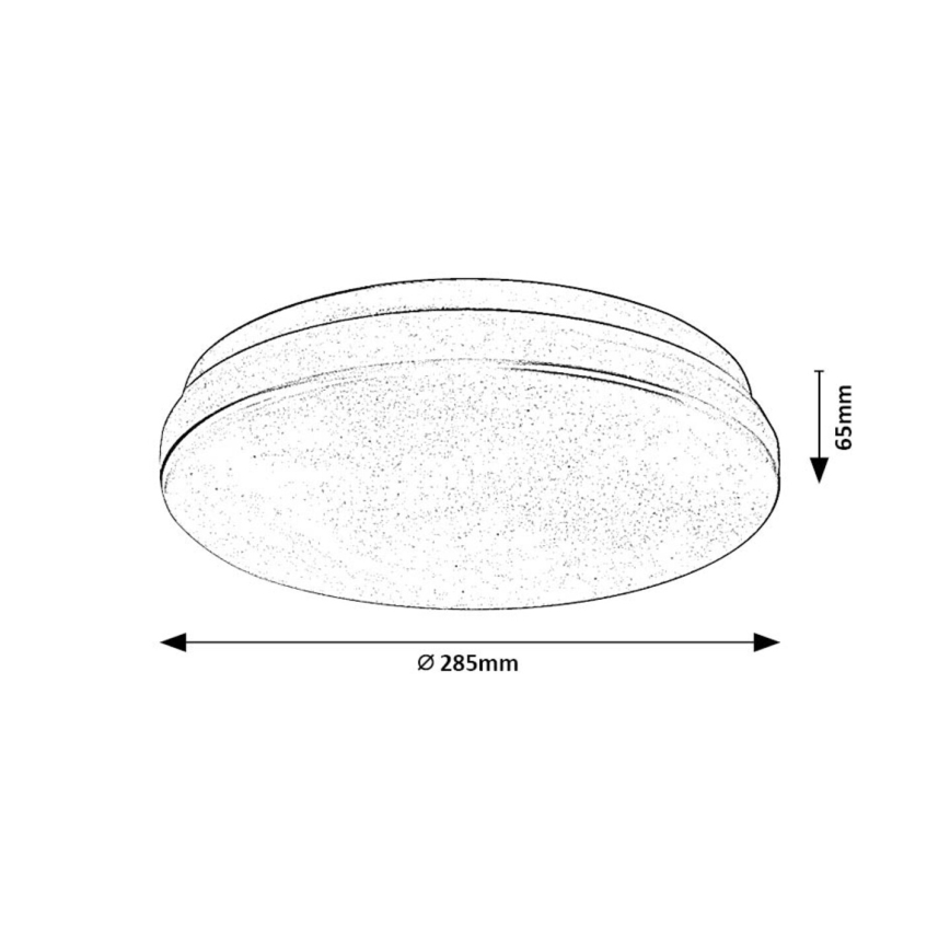 Rabalux - LED stropna svjetiljka za kupaonicu LED/18W/230V 3000/4000/6000K IP44 Ø 28,5 cm