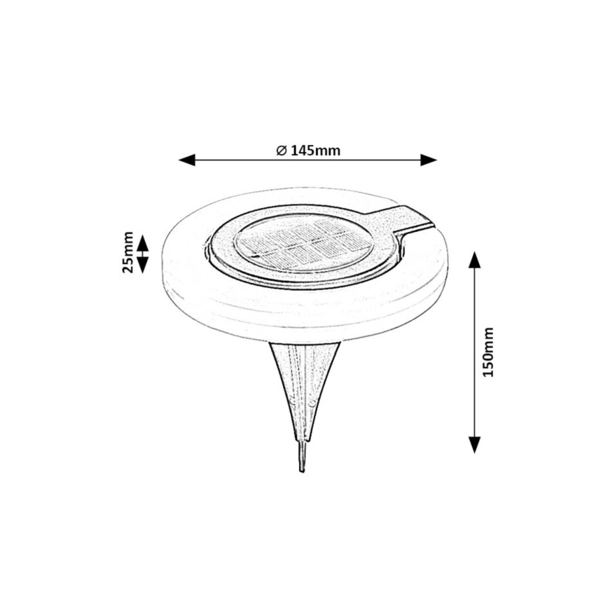 Rabalux - LED Solarna svjetiljka LED/0,05W/1,2V IP44 300 mAh