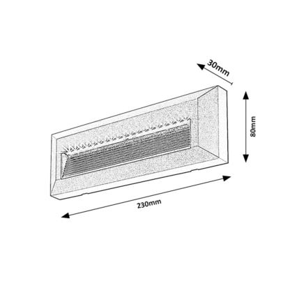 Rabalux - LED vanjsko zidno svjetlo LED/6W/230V IP65 crno