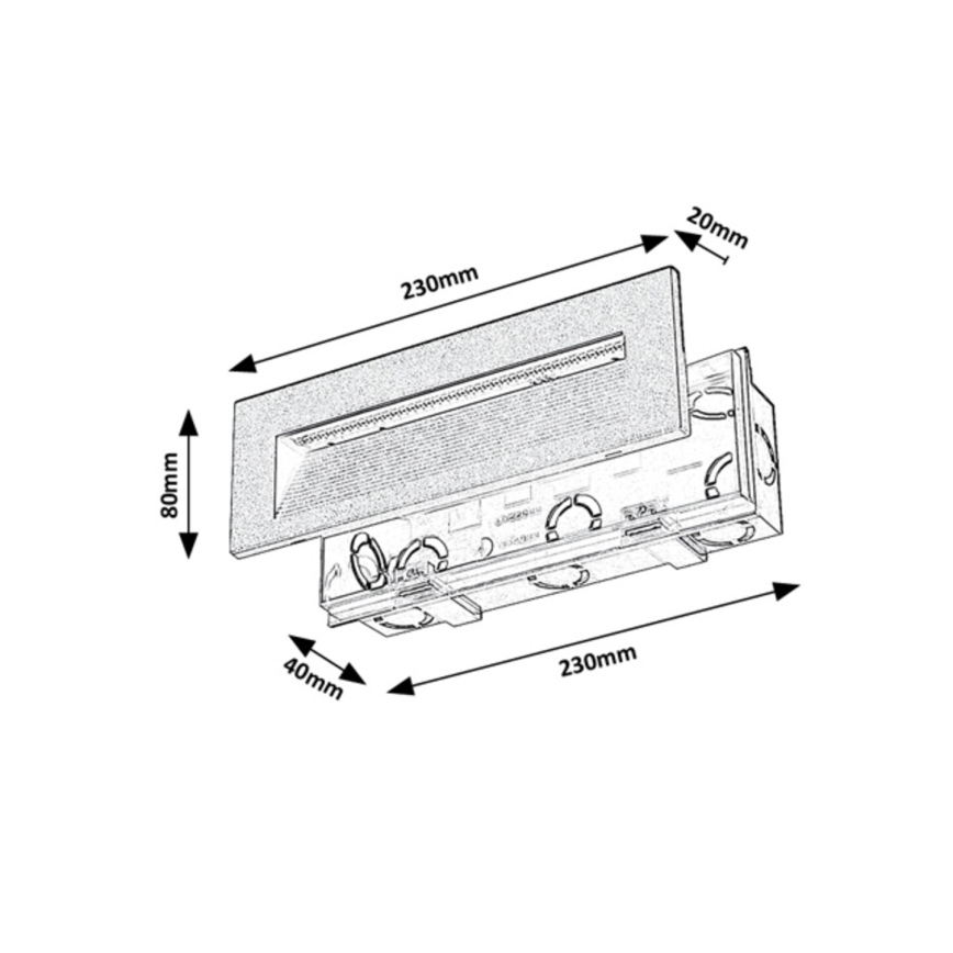 Rabalux - LED vanjsko zidno svjetlo LED/6W/230V IP65 crno