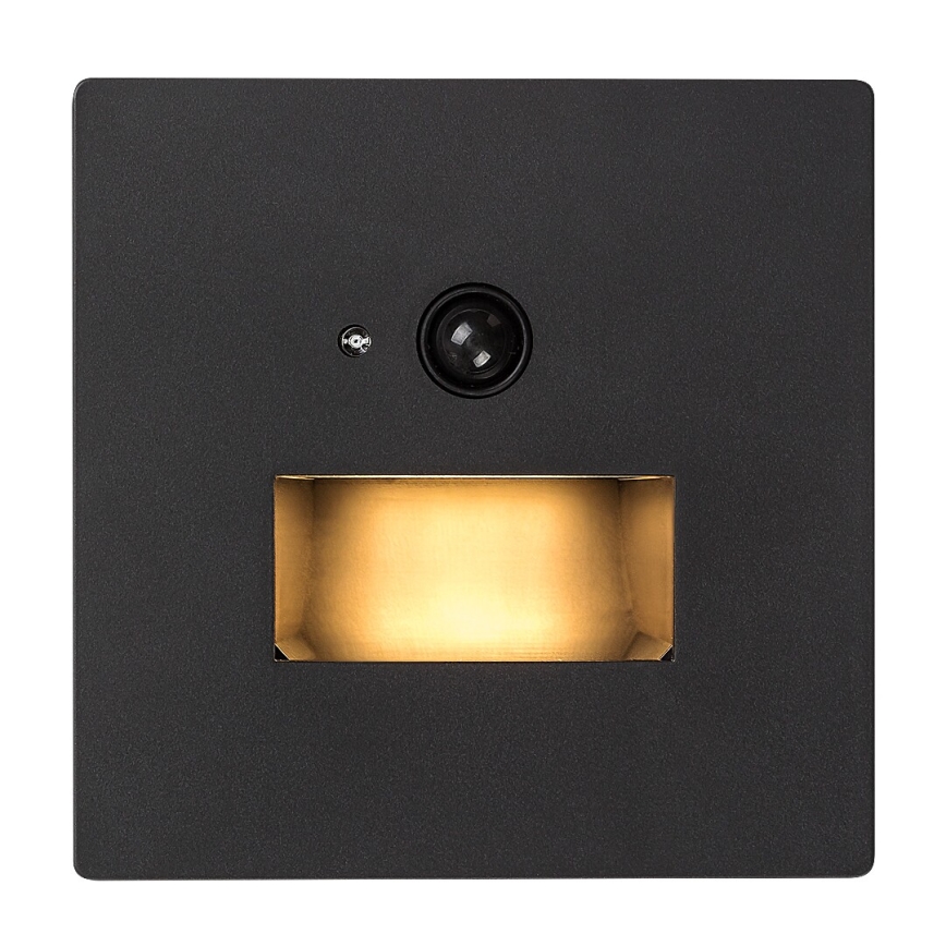 Rabalux - LED svjetlo za stepenište s senzorom pokreta i sumraka LED/1W/230V 3000/4500/6500K crno