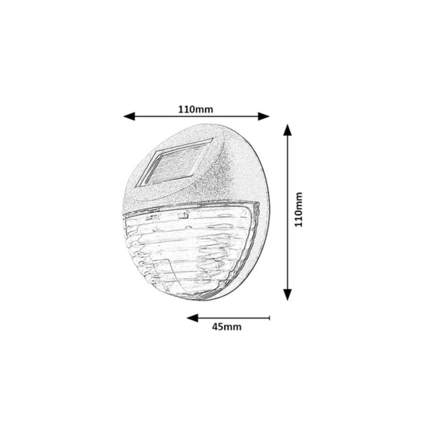 Rabalux - SET od 2 LED solarnih zidnih svjetiljki LED/0,06W/1,2V 300 mAh IP44