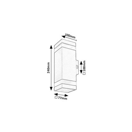 Rabalux - LED vanjska zidna svjetiljka LED/16W/230V IP65 antracit