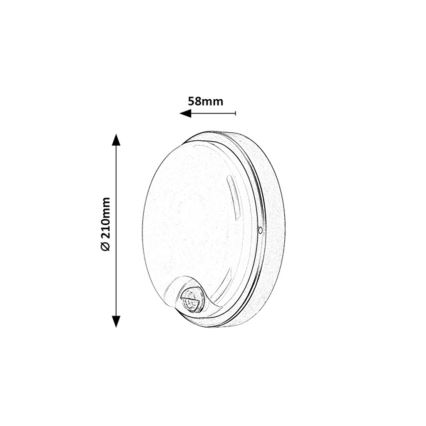 Rabalux - LED vanjsko zidno svjetlo s senzorom LED/18W/230V IP65 crno