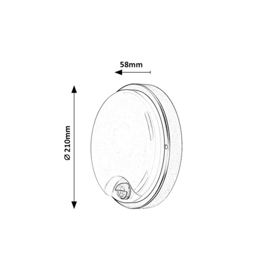 Rabalux - LED vanjsko zidno svjetlo s senzorom LED/18W/230V IP65 crno