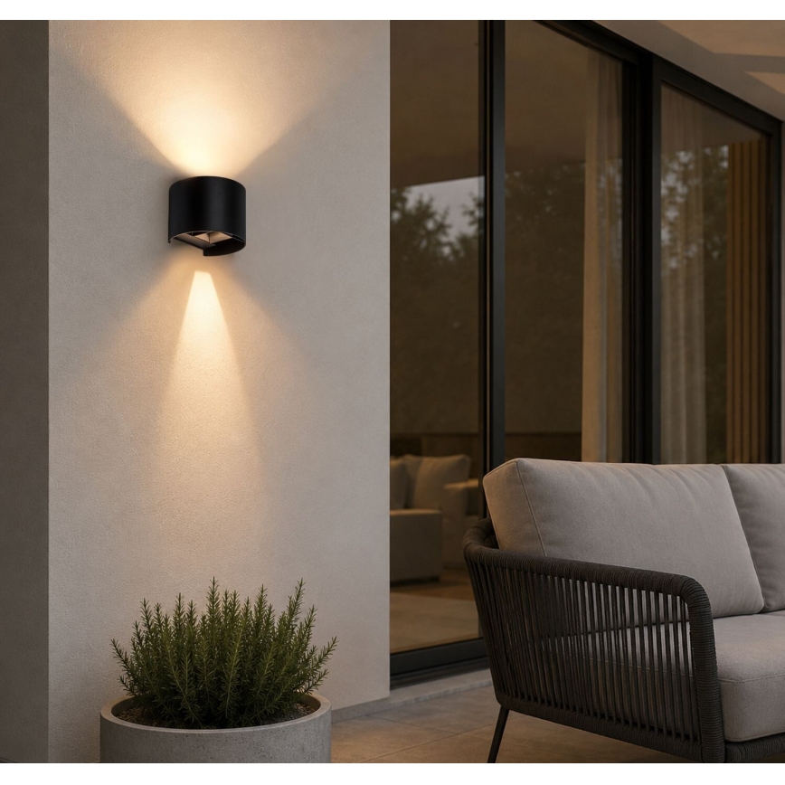 Rabalux - LED vanjska zidna svjetiljka LED/5W/230V 2700/4000/6500K IP54 crna