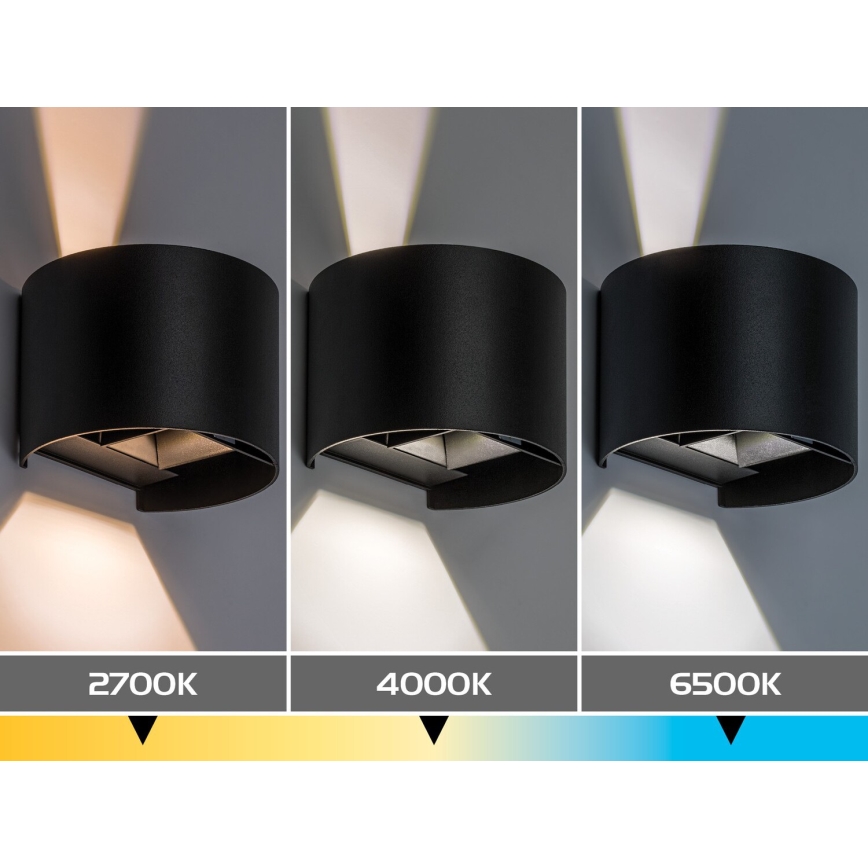 Rabalux - LED vanjska zidna svjetiljka LED/5W/230V 2700/4000/6500K IP54 crna
