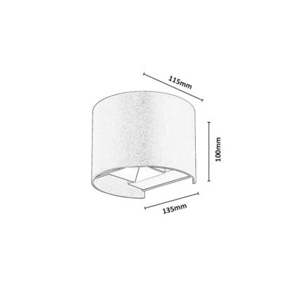 Rabalux - LED vanjska zidna svjetiljka LED/5W/230V 2700/4000/6500K IP54 crna