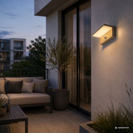 Rabalux - LED vanjsko zidno svjetlo s senzorom LED/9W/230V IP54 bež