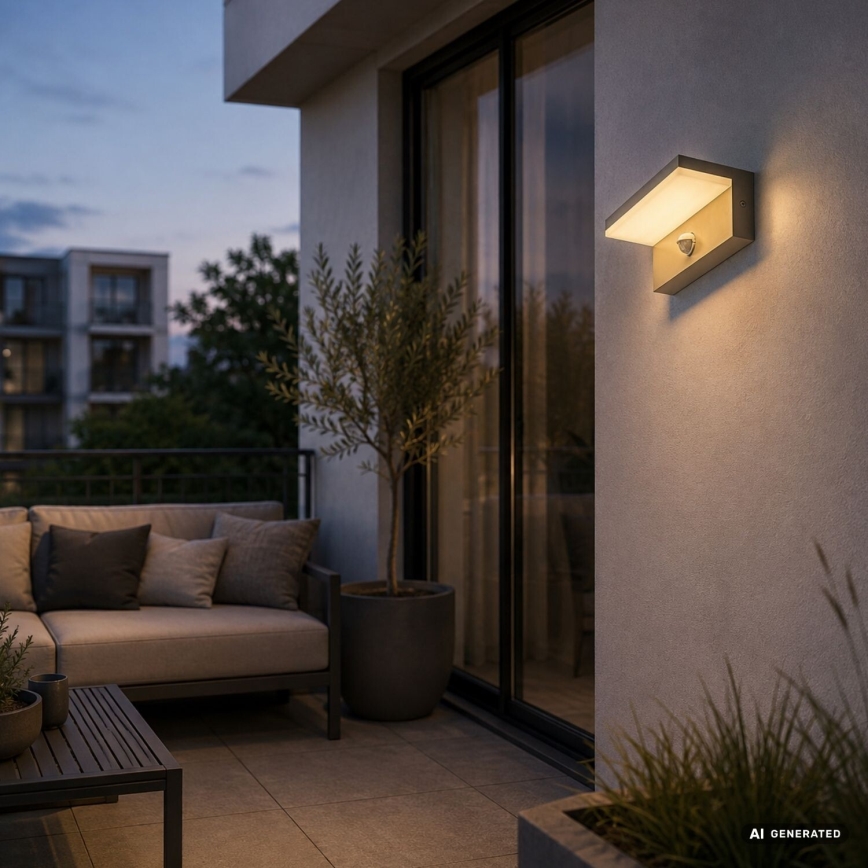 Rabalux - LED vanjsko zidno svjetlo s senzorom LED/9W/230V IP54 bež