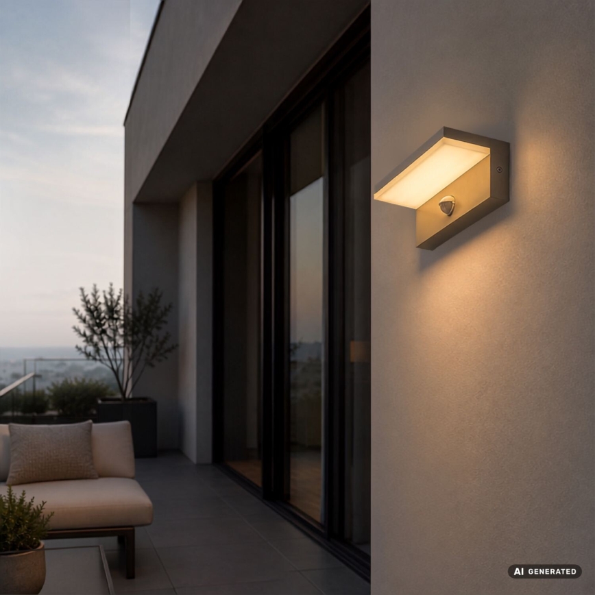 Rabalux - LED vanjsko zidno svjetlo s senzorom LED/9W/230V IP54 bež