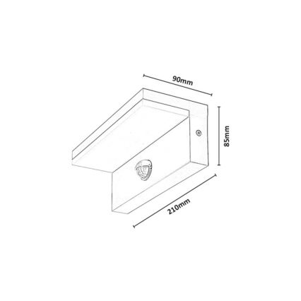 Rabalux - LED vanjsko zidno svjetlo s senzorom LED/9W/230V IP54 bež
