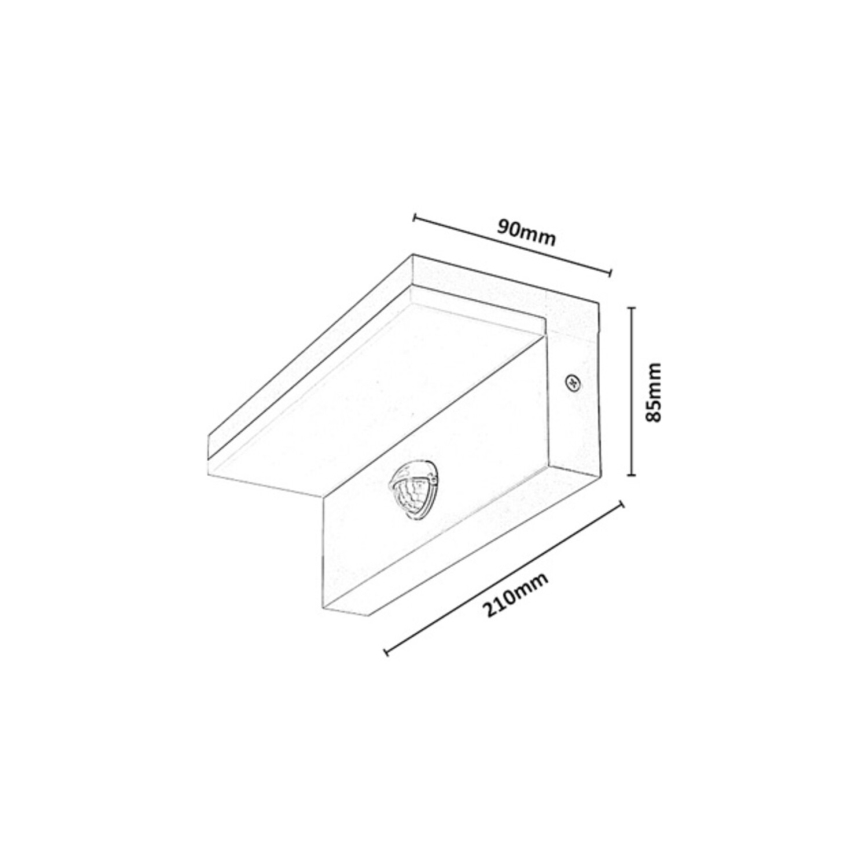 Rabalux - LED vanjsko zidno svjetlo s senzorom LED/9W/230V IP54 bež