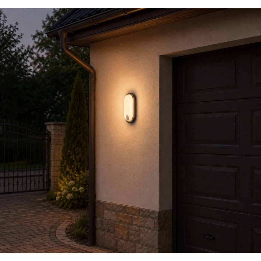 Rabalux - LED vanjsko stropno svjetlo sa senzorom LED/15W/230V IP65 crno