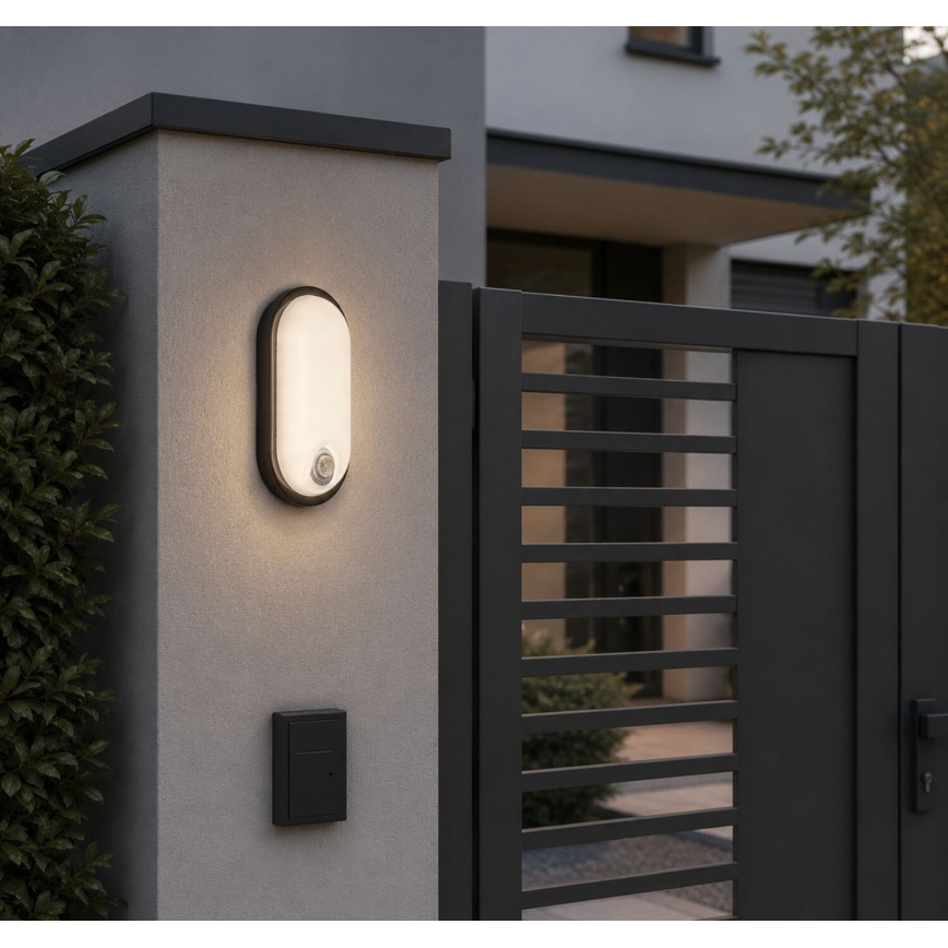Rabalux - LED vanjsko stropno svjetlo sa senzorom LED/15W/230V IP65 crno