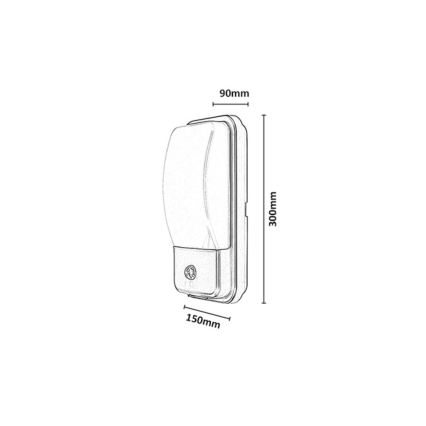 Rabalux - LED Vanjska zidna svjetiljka s senzorom pokreta LED/20W/230V IP65